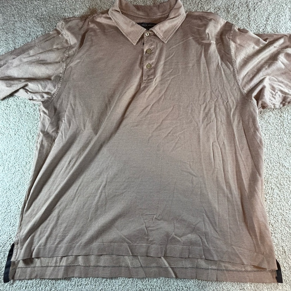 Nike golf polo made in Italy sz XL brown short sleeve